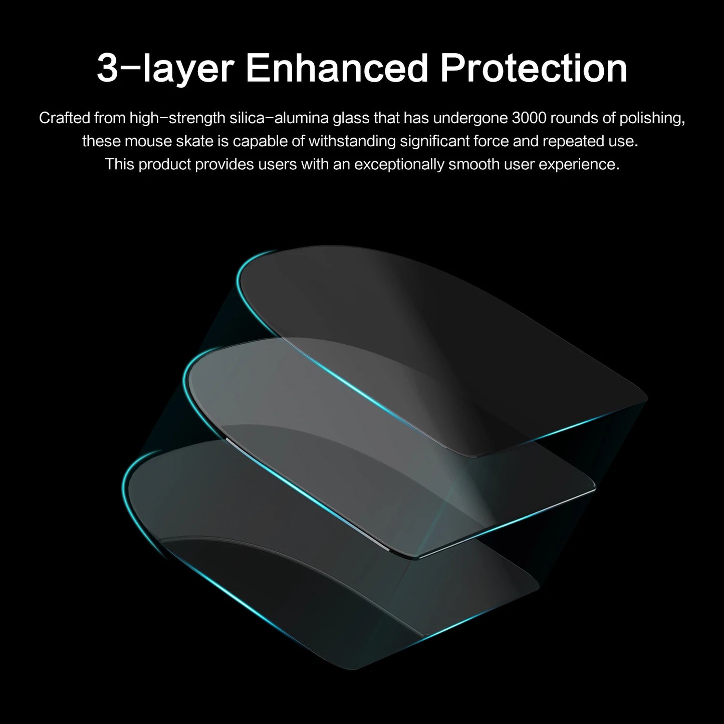 Glass Mouse Skates for Razer DeathAdder V3 Pro – Ultra-Smooth Wireless Gaming Feet