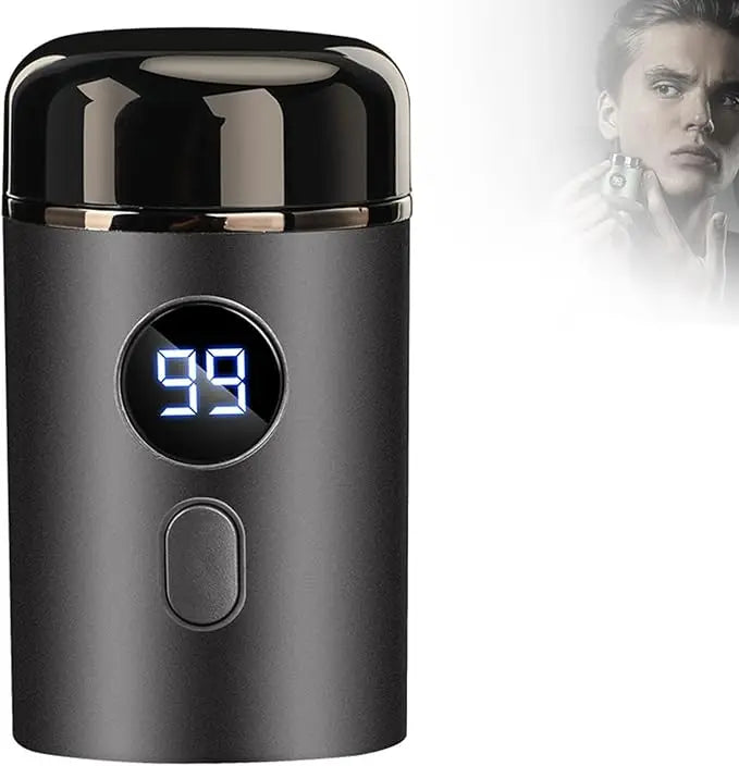 Mini Portable Electric Shaver for Men | LED Power Display | Pocket Size | USB Rechargeable