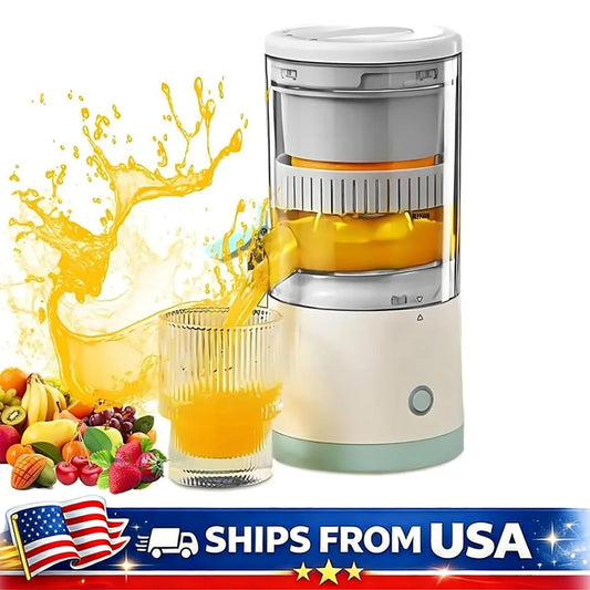 Rechargeable Electric Citrus Juicer – Portable USB Charging, Orange Lemon Grapefruit Squeezer with Cleaning Brush