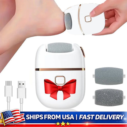Rechargeable Electric Foot File & Callus Remover – 3 Grinding Heads, Pedicure Tool for Dead, Hard & Cracked Skin