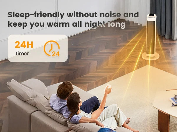 AIRMATE 25" Ceramic Tower Space Heater 1500W | Thermostat | Large Room