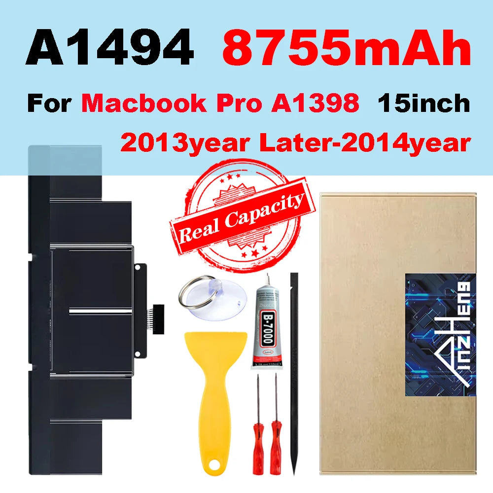 MacBook Pro 13" & 15" Replacement Battery – A1278 A1286 A1342 A1398 A1321 A1322 A1382 A1417 A1437 A1494 A1681