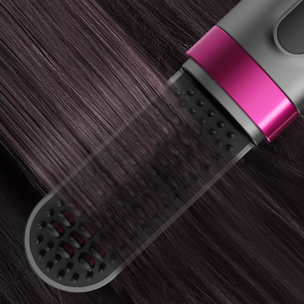 Portable cordless ceramic hair straightener brush by R.E.D. Shopping with heating feature, ideal for quick, personalized hair styling.