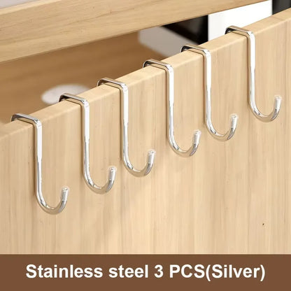 Seamless Adhesive Wall Hook | No-Drill Stainless Steel Hook for Kitchen, Bathroom & Wardrobe