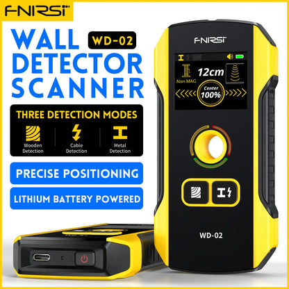 FNIRSI Wall Scanner – Metal Detector for AC Cables, Wires & Wood Studs