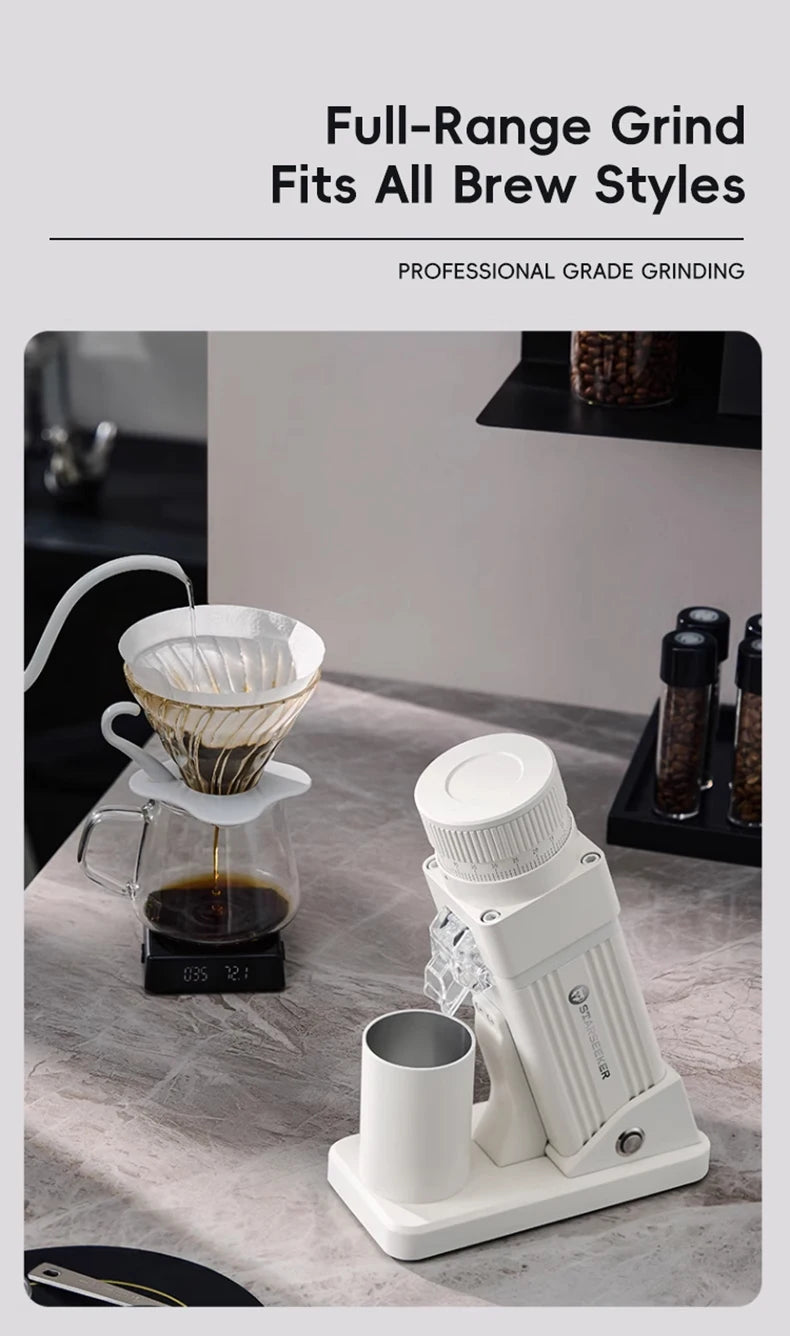 STARSEEKER E55Pro Electric Coffee Grinder | 55mm Conical Burr | Stepless Grind | Cold Brew | EU Plug