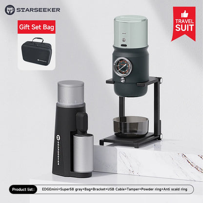 STARSEEKER EDGE Mini Portable Electric Coffee Grinder | 38mm Cone Burr | Stepless Grind | Type-C | Travel Suit