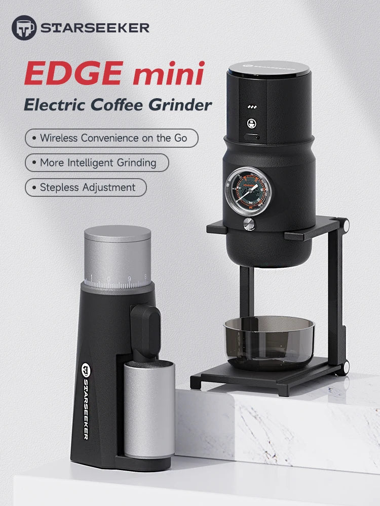 STARSEEKER EDGE Mini Portable Electric Coffee Grinder – 38mm Cone Burr