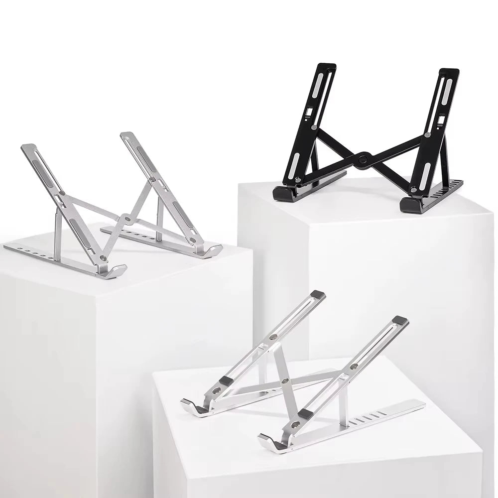 Adjustable Aluminum Laptop Stand – Foldable Cooling Holder for MacBook & Notebooks