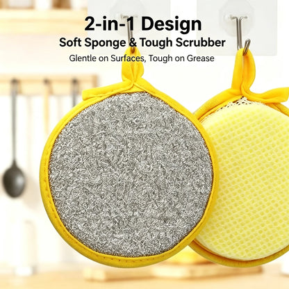 Dual-Sided Non-Scratch Kitchen Sponge Scrubber (10-Pack)