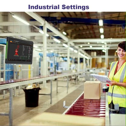 10-inch Android PoE industrial wall mount tablet by R.E.D. Shopping with WiFi, Bluetooth, RJ45, VESA mount, and customizable bracket