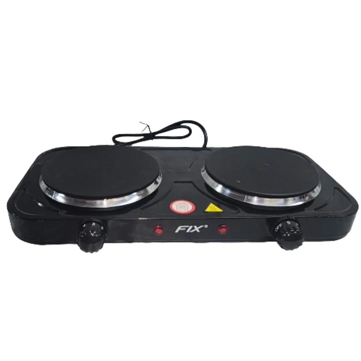 Portable Electric Cooktop 2 Burners | Disc Stove | 110V | White & Black