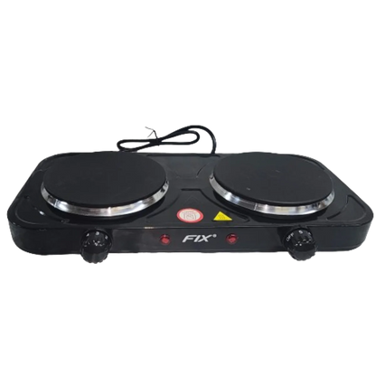 Portable Electric Cooktop 2 Burners | Disc Stove | 110V | White & Black