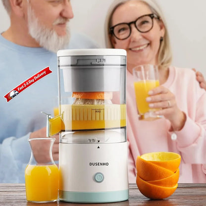 Rechargeable Electric Citrus Juicer – Portable USB Charging, Orange Lemon Grapefruit Squeezer with Cleaning Brush