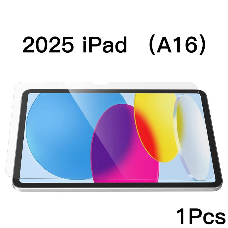 Tempered Glass Screen Protector for iPad 10th Gen 10.9" (2022) & iPad 11 A16 (2025)