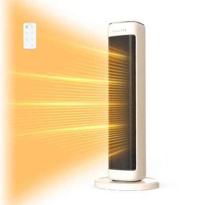 AIRMATE 25" Ceramic Tower Space Heater | Thermostat | Large Room | Indoor