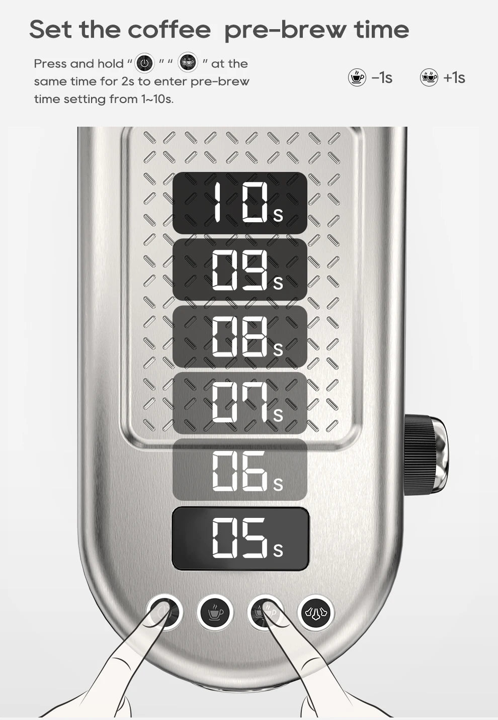 HiBREW H10B Pro Fully Automatic Coffee Machine | Bean-to-Cup | Touch Screen | EU 220V
