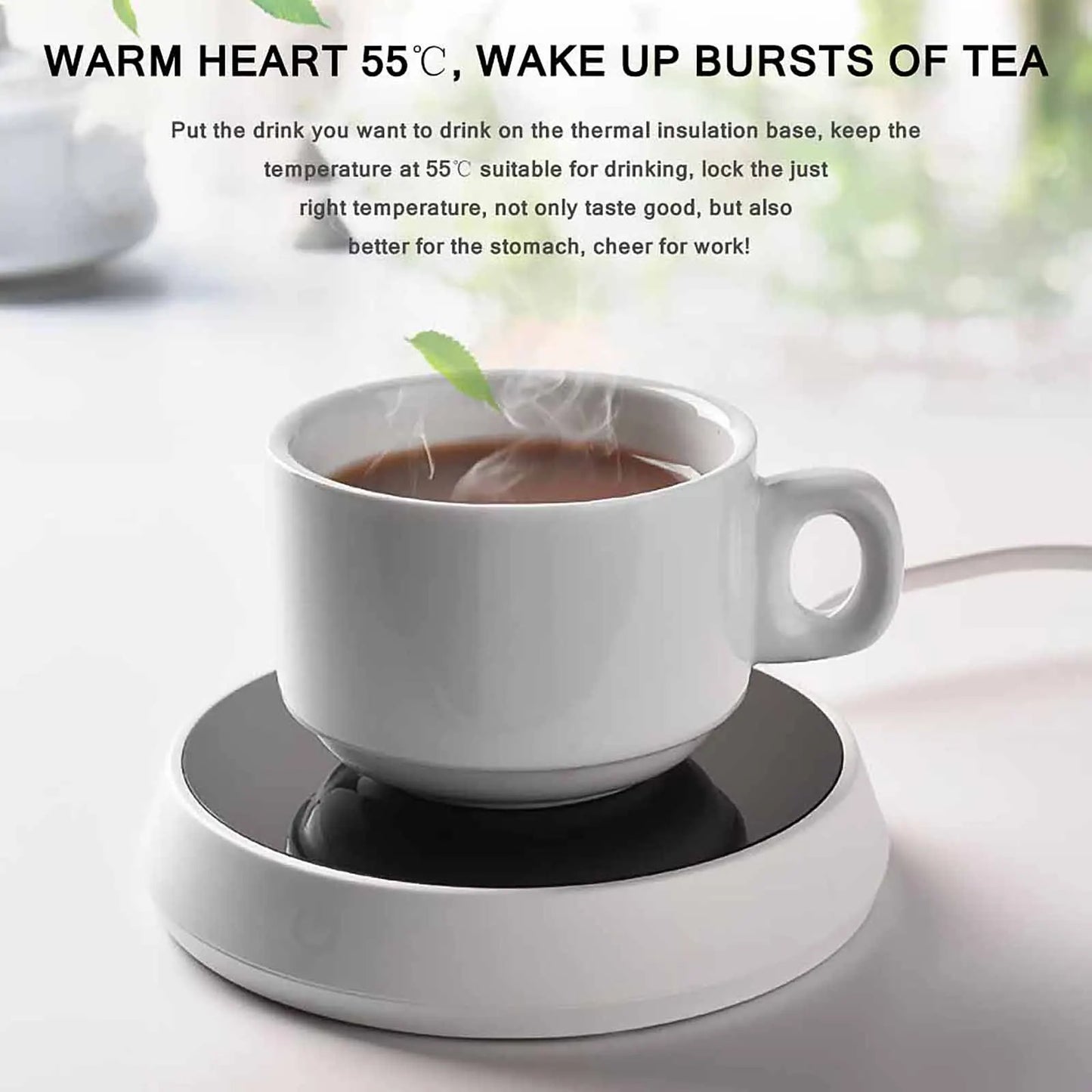 Smart Mug Heater – Gravity-Induction Coffee Cup Warmer, 3 Modes, Constant Temperature