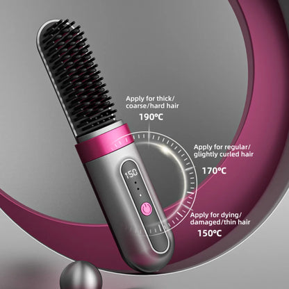 Portable cordless R.E.D. Shopping ceramic hair straightener with heating, compact personal care styling tool for smooth hair.