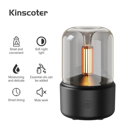KINSCOTER USB Mini Aroma Diffuser & Ultrasonic Humidifier – 120ml/150ml Bedroom Diffuser