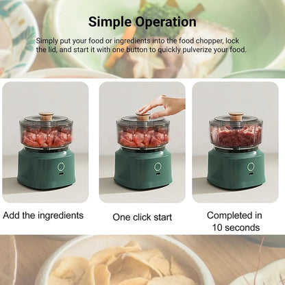 Mini Electric Food Processor USB | Garlic Chopper, Meat Grinder, Vegetable Mincer, 350ML Portable