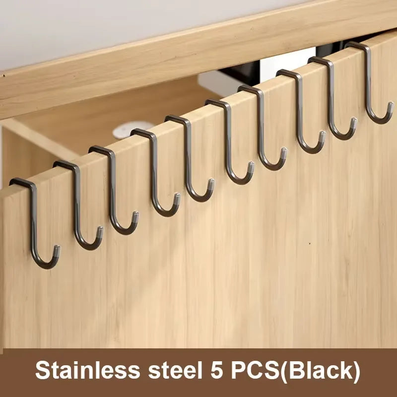 Seamless Adhesive Wall Hook | No-Drill Stainless Steel Hook for Kitchen, Bathroom & Wardrobe