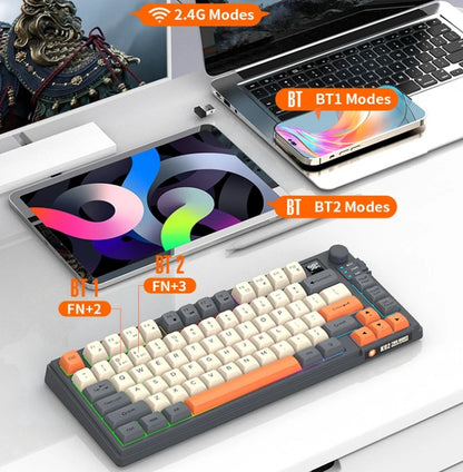 YQT K92 Wireless Keyboard & Mouse Set – 80% Layout, Bluetooth 2.4G, Multi-Language, Backlit, 2000mAh