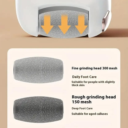 Rechargeable Electric Foot File & Callus Remover – 3 Grinding Heads, Pedicure Tool for Dead, Hard & Cracked Skin