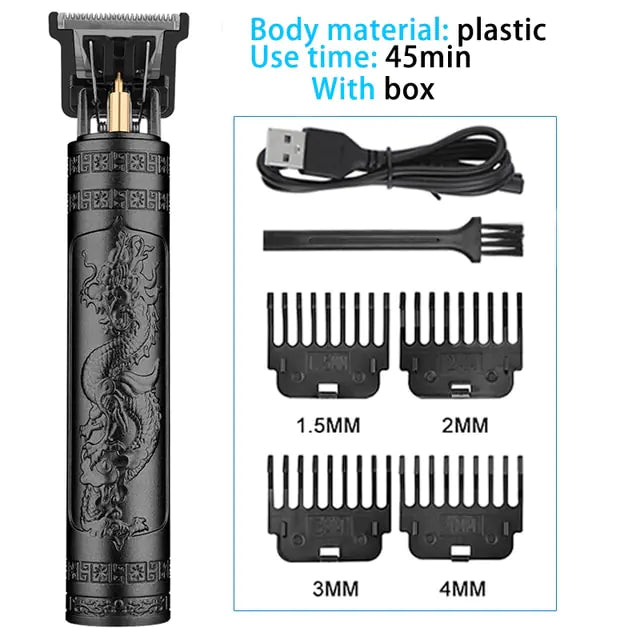 Rechargeable R.E.D. Shopping men's shaver trimmer with waterproof design, precision grooming blades, and ergonomic handle.