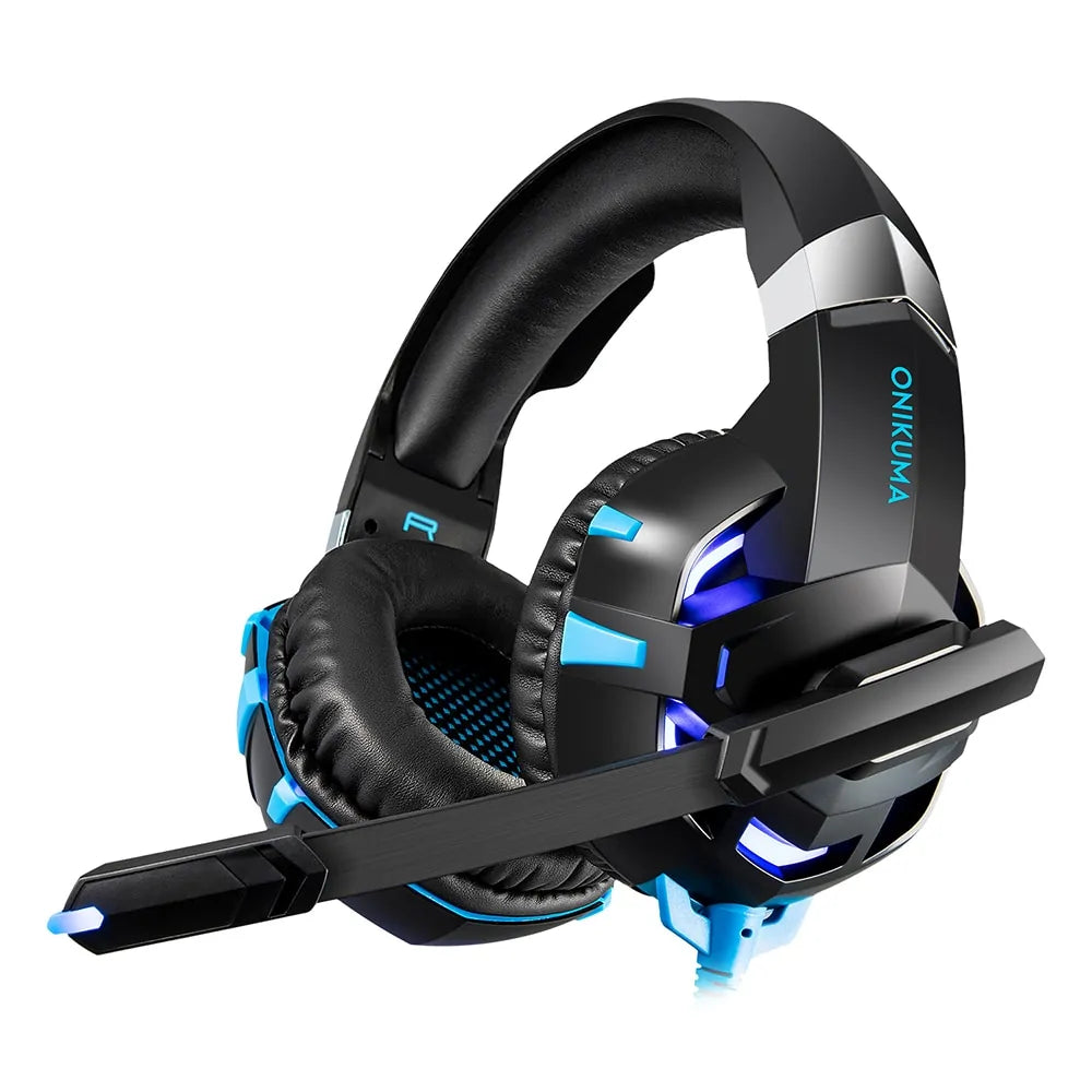 Red Gaming Headphones with built-in microphone, over-ear design, immersive sound quality, and adjustable headband for comfortable gaming.