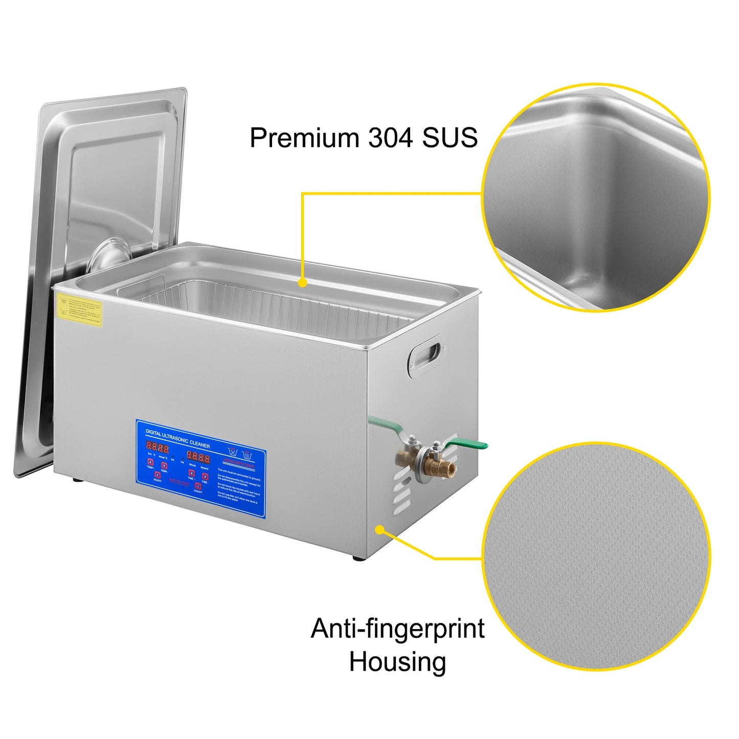 Ultrasonic Cleaner 1.3L–30L 40kHz 220V EU Plug – Portable Ultrasound Bath Washer
