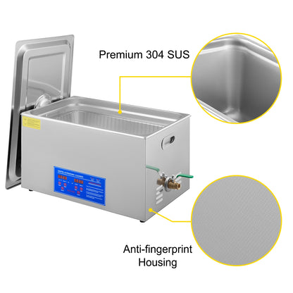 Ultrasonic Cleaner 1.3L–30L 40kHz 220V EU Plug – Portable Ultrasound Bath Washer