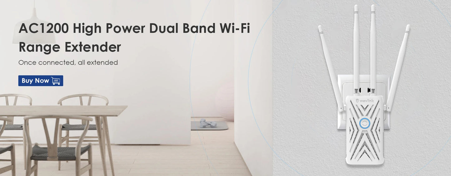 Wavlink AC1200 Outdoor WiFi Router / AP / Repeater | Dual Band 2.4G+5G | PoE | High Gain Antenna