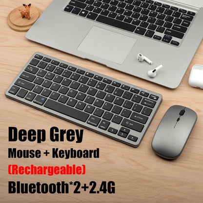 Wireless Bluetooth 5.0 & 2.4G Mini Multimedia Keyboard — For Laptop, PC, TV, iPad, MacBook