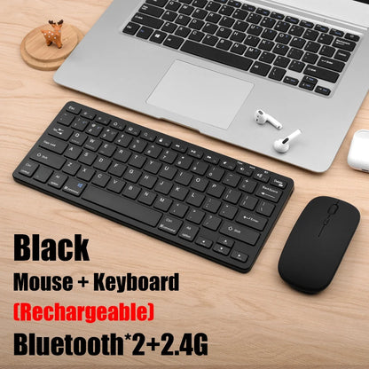 Wireless Bluetooth 5.0 & 2.4G Mini Multimedia Keyboard — For Laptop, PC, TV, iPad, MacBook