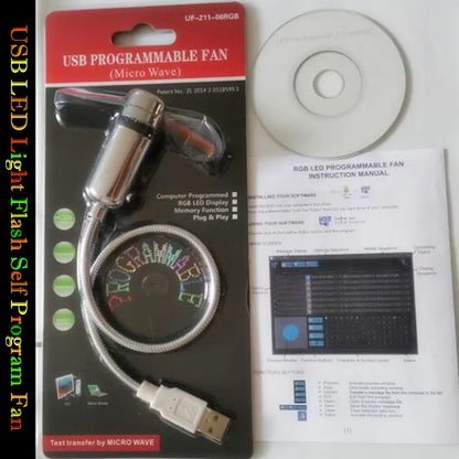 DIY USB LED Message Fan – Programmable Text Display, Colorful Light Show