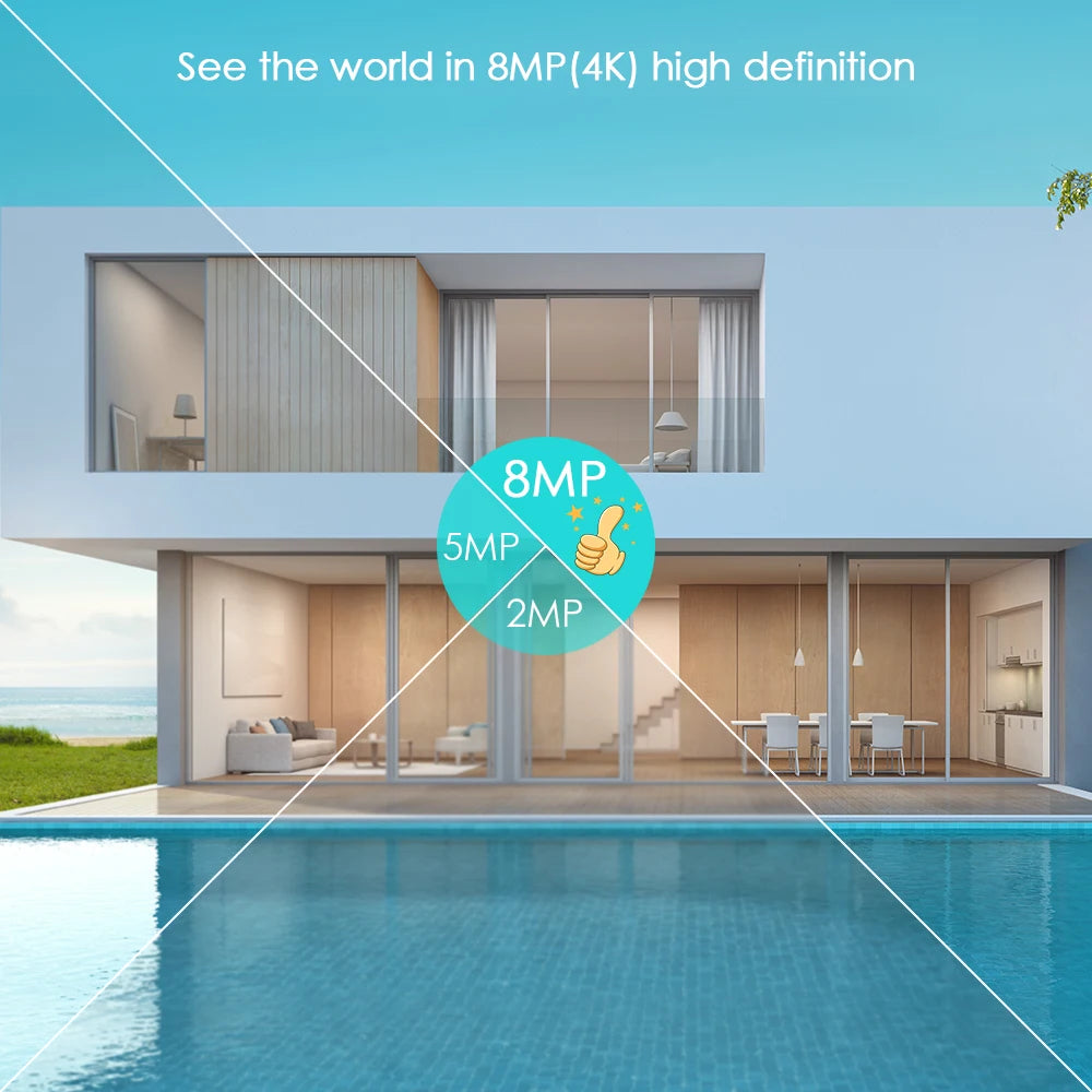8MP 4K PTZ WiFi IP Camera – Auto Tracking, Speed Dome, Outdoor Smart Surveillance (ICSEE)