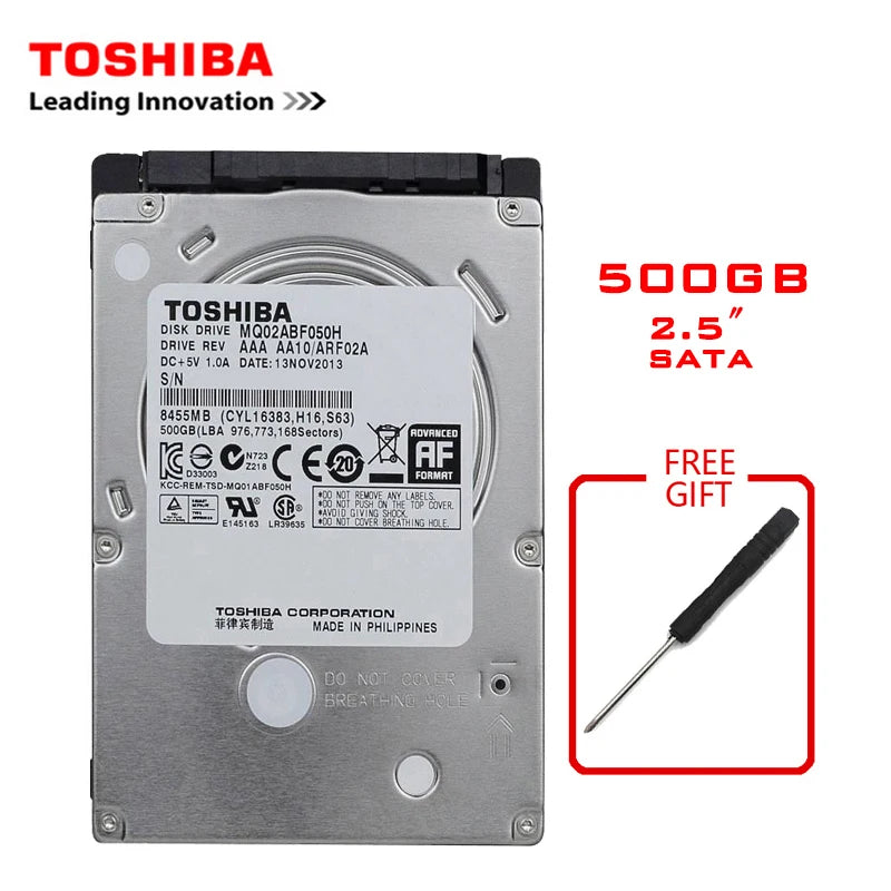 TOSHIBA 2.5" Internal HDD | SATA2 | 80GB to 2TB | 5400–7200RPM | Laptop & Notebook Hard Drive
