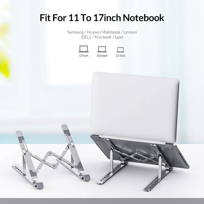 Orico Foldable Aluminum Laptop Stand – 7 Angles, MacBook & Tablets