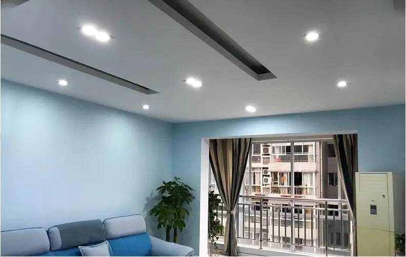 Led Spotlight Ceiling Lamp Recessed LED COB Downlight Dimmable 220V 110V Single double square Led Spot Light