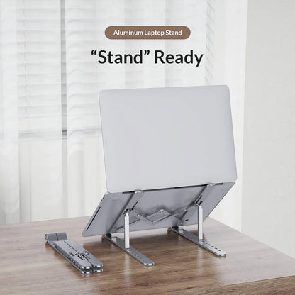 Orico Foldable Aluminum Laptop Stand – 7 Angles, MacBook & Tablets