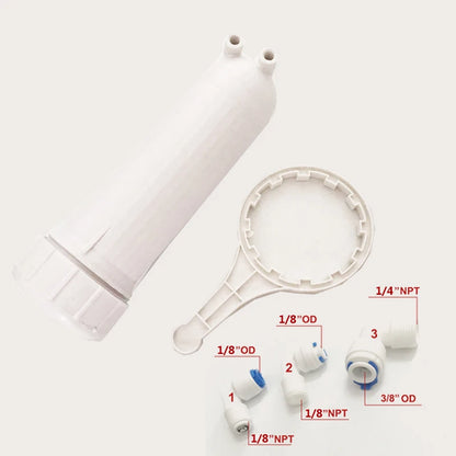 RO Membrane Housing for 3012-400/600 GPD Reverse Osmosis System | All Fittings Included