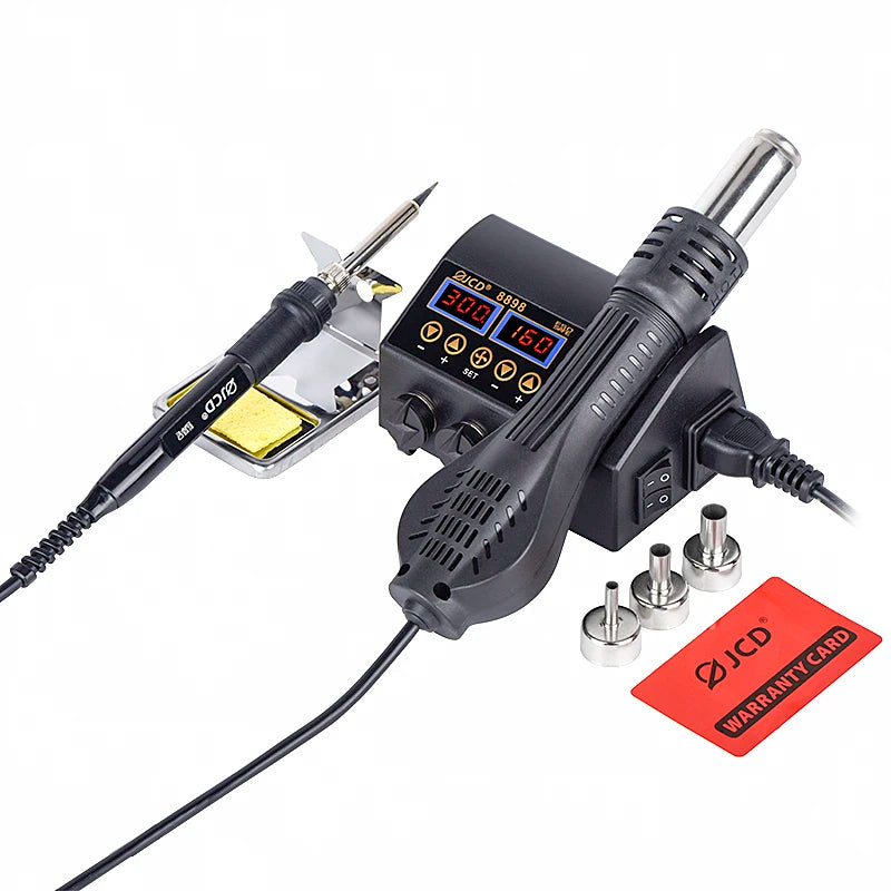 2-in-1 750W Soldering & Rework Station – LCD Digital Display