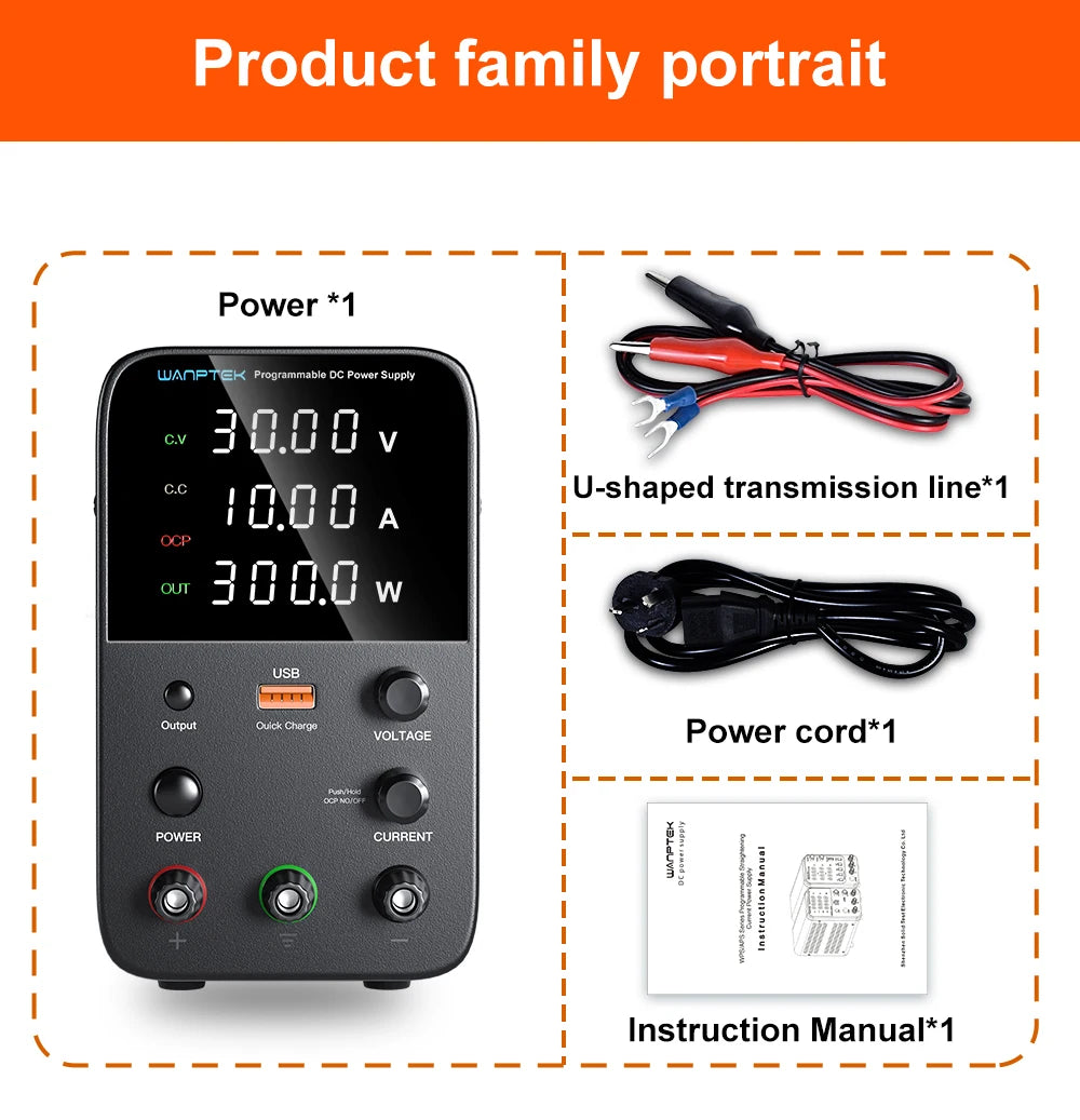 Wanptek Adjustable DC Lab Bench Power Supply