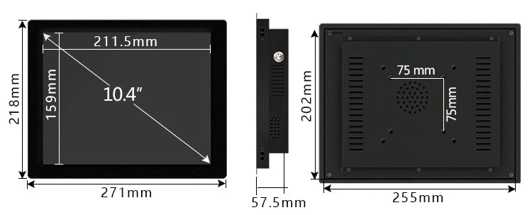 Balahome Industrial All-in-One PC – 10.4"/12.1"/15" Resistive Touch, Intel i5-3337U, 4/8GB RAM, 32GB–1TB SSD, Win 10 Pro