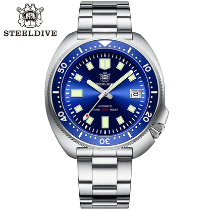 Steeldive SD1970 Automatic Dive Watch – NH35, Sapphire Glass, AR Coating, 200M Waterproof, 6105 Turtle