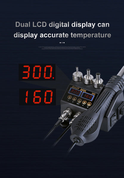 2-in-1 750W Soldering & Rework Station – LCD Digital Display