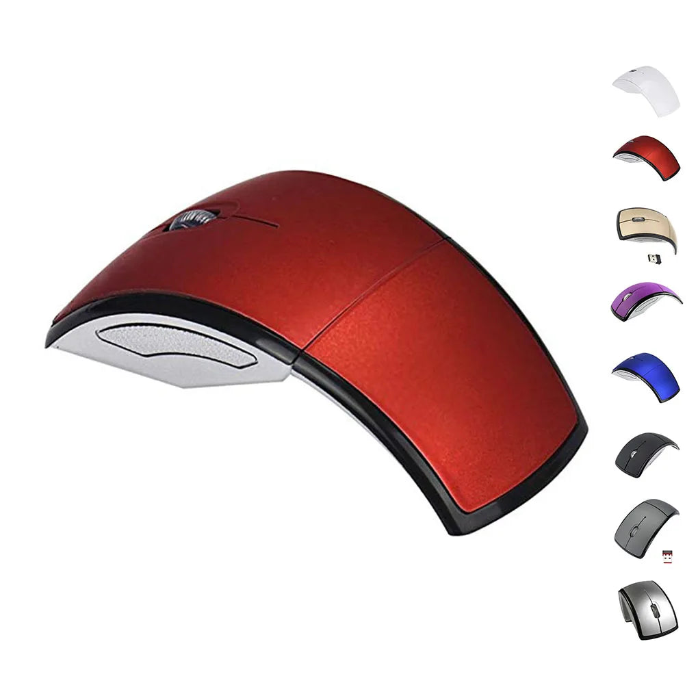 Wireless folding mouse by R.E.D. Shopping, portable foldable computer mouse for PC, laptop, and office use, shown in a folded position.