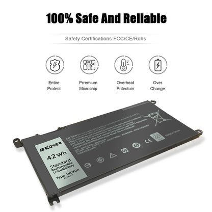 SKOWER Dell Vostro & Inspiron Replacement Battery WDX0R 42Wh — 5468 5471 5568 7368 7460 7472