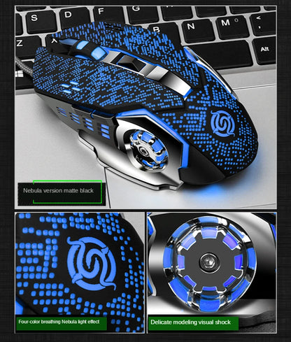 YTOM Viper Q5 Wired Gaming Mouse – 6 Buttons, 4-Grade DPI 1200–3200, Ambidextrous, CE Certified